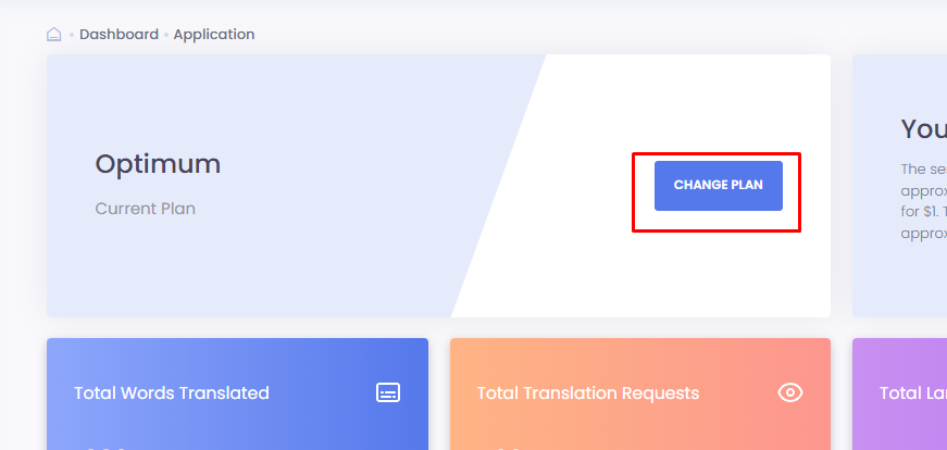 Change Plan button