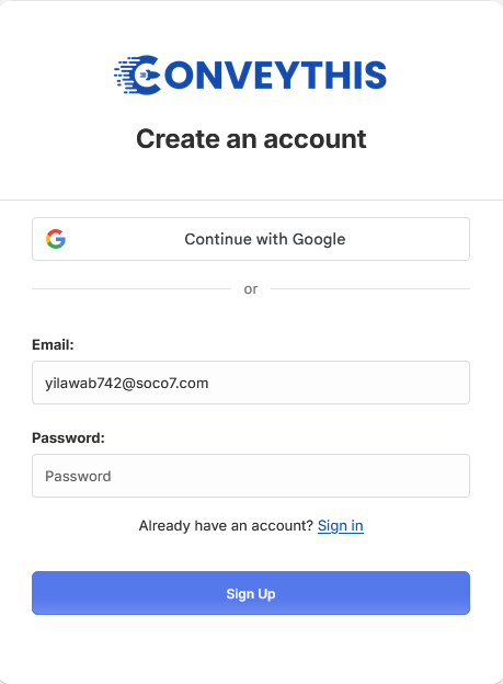 ConveyThis Shopify setup dashboard